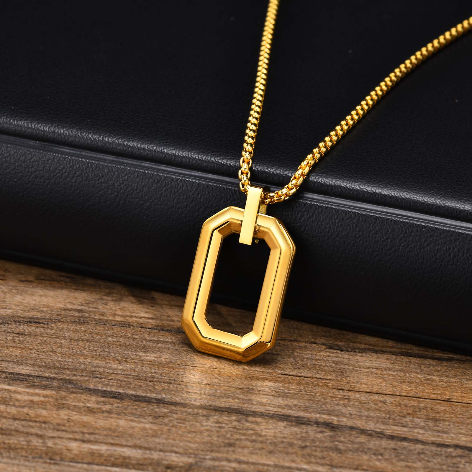 304 Stainless Steel Simple Style Classic Style Three-dimensional Solid Color Pendant Necklace display picture 6