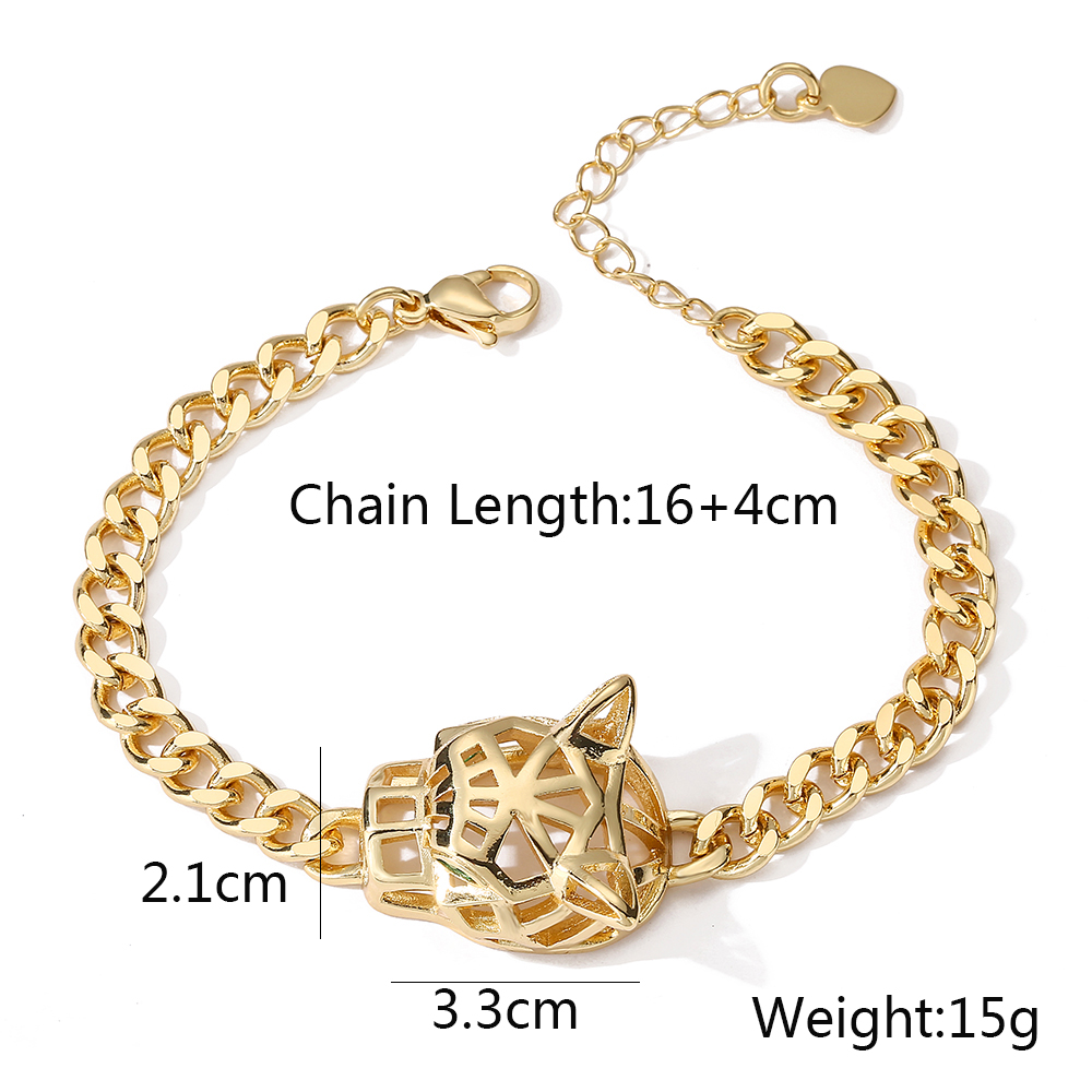 Streetwear Animal Copper Plating 18k Gold Plated Bracelets display picture 1