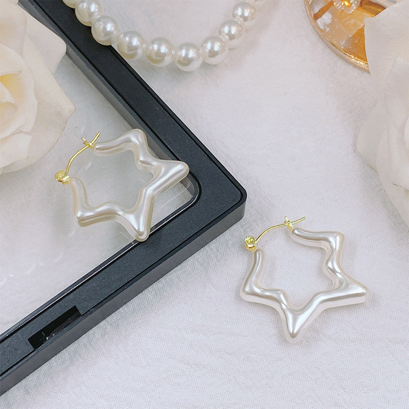 1 Pair Sweet Simple Style Star Plating Alloy 14k Gold Plated Ear Studs display picture 5