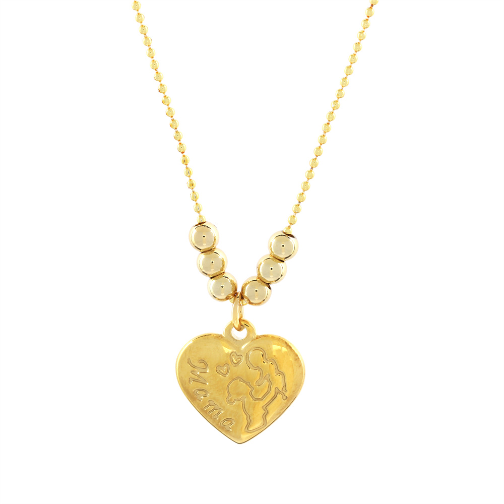Elegant Heart Shape Copper Beaded Plating 18k Gold Plated Pendant Necklace display picture 7
