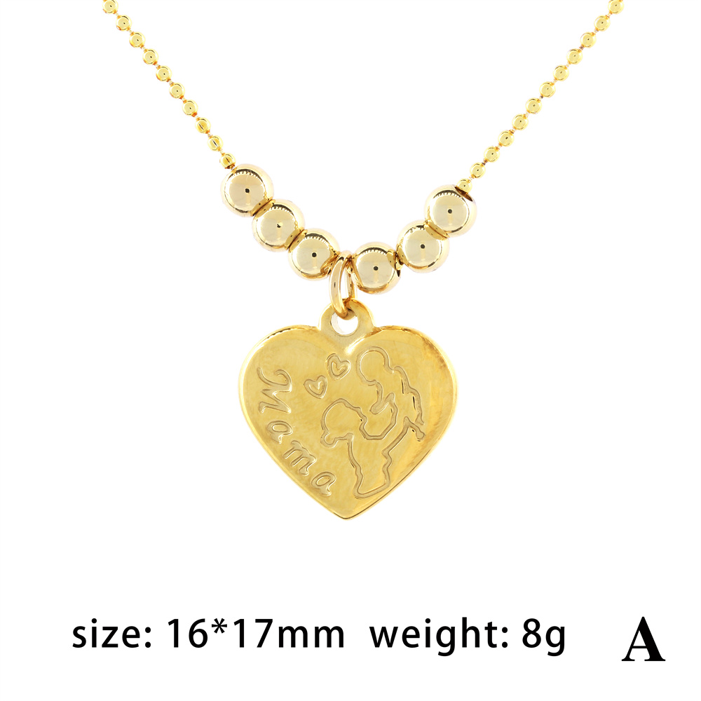 Elegant Heart Shape Copper Beaded Plating 18k Gold Plated Pendant Necklace display picture 8