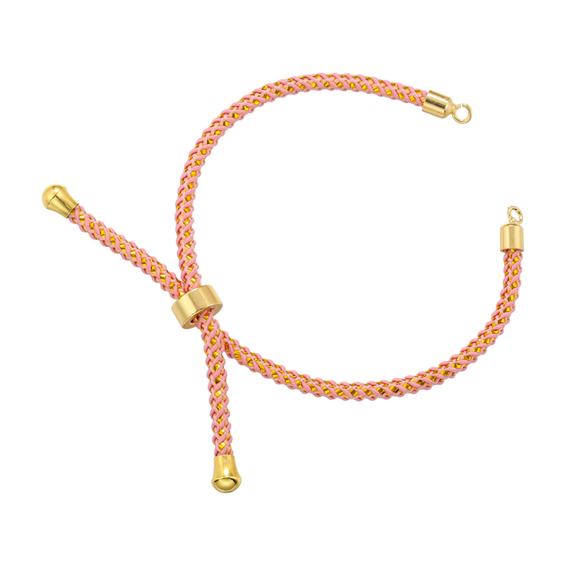 Casual Elegant Color Block Copper Plating Woven Belt 18k Gold Plated Jewelry Accessories display picture 14
