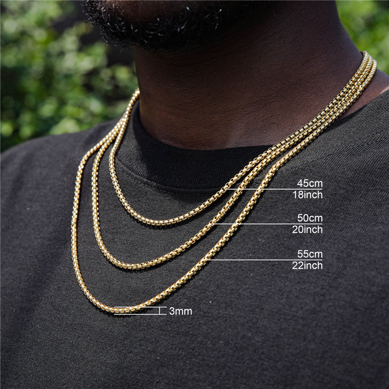 Streetwear Solid Color Stainless Steel Plating Men'S Necklace display picture 2