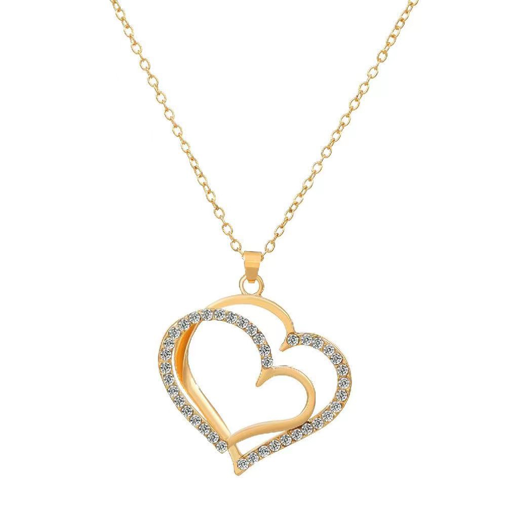 Vintage Style Heart Shape Stainless Steel Plating Inlay Zircon 18k Gold Plated Rose Gold Plated Pendant Necklace display picture 4