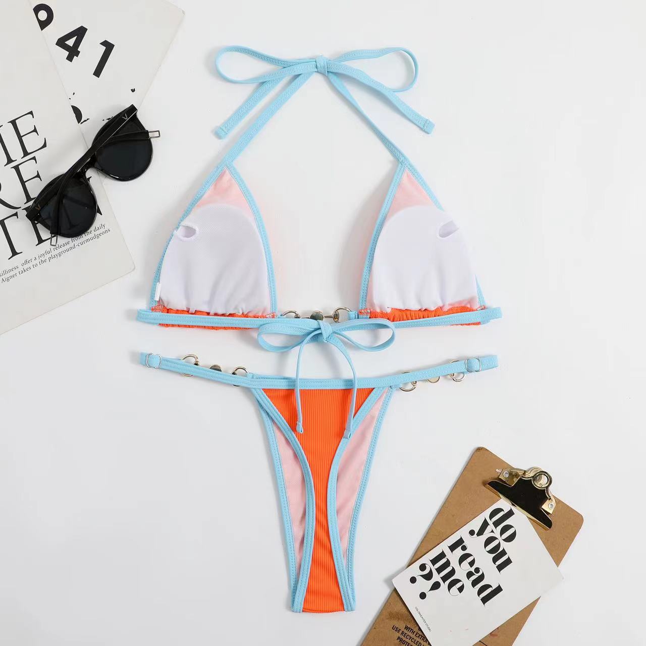 Women's Solid Color Bikinis 2 Piece Set display picture 2