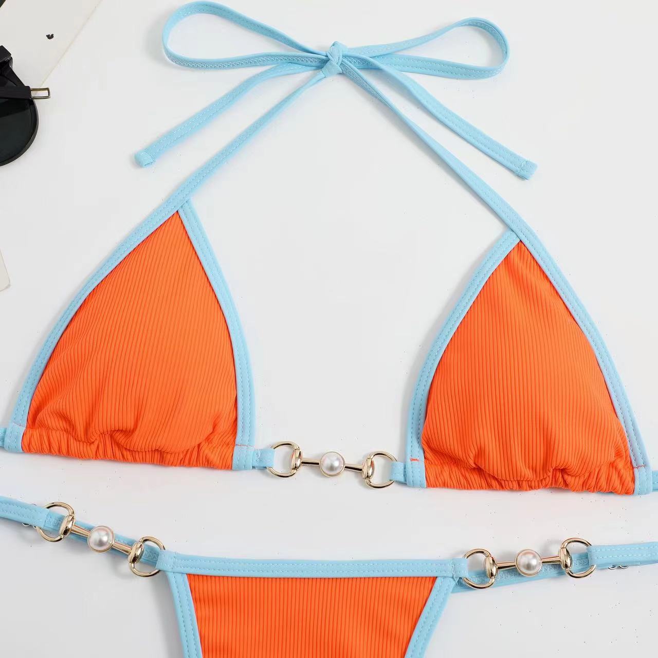 Women's Solid Color Bikinis 2 Piece Set display picture 3