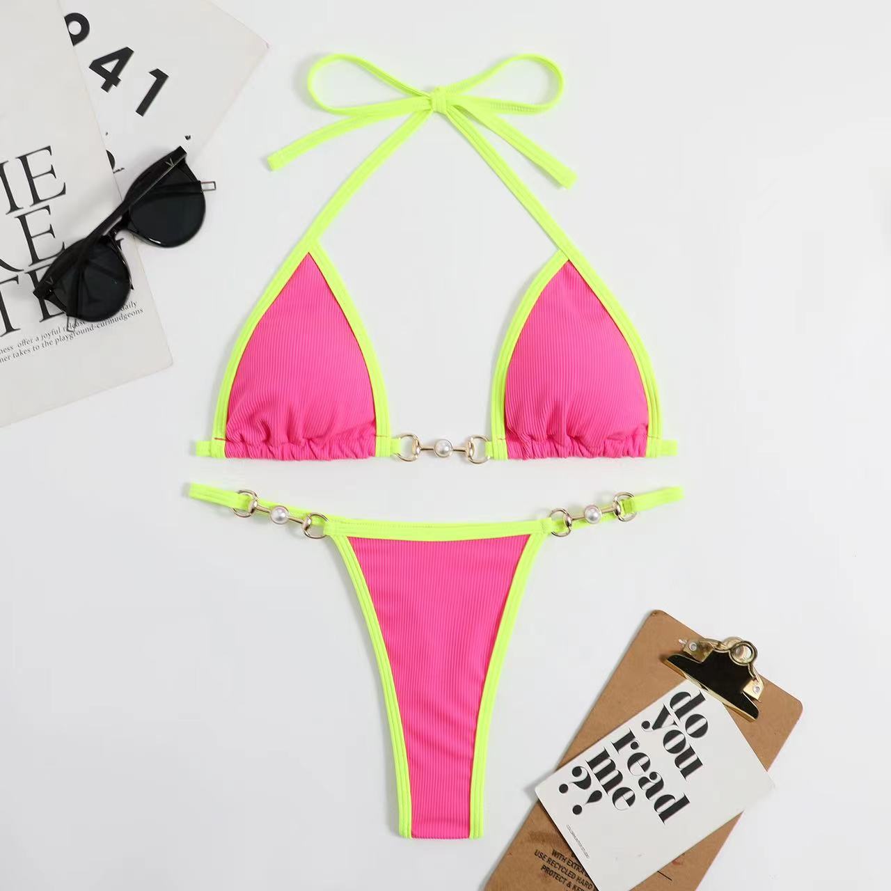 Women's Solid Color Bikinis 2 Piece Set display picture 8