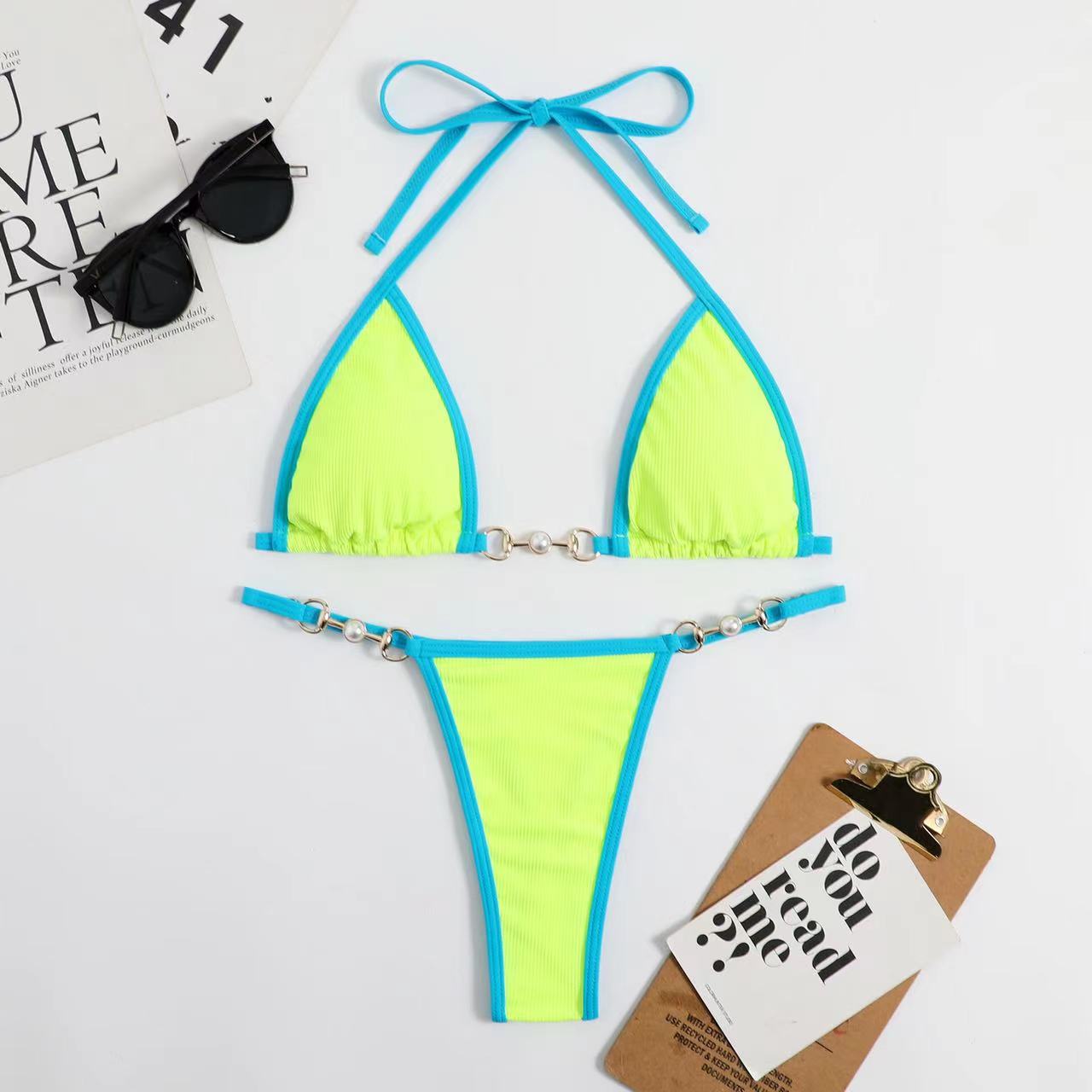 Women's Solid Color Bikinis 2 Piece Set display picture 6