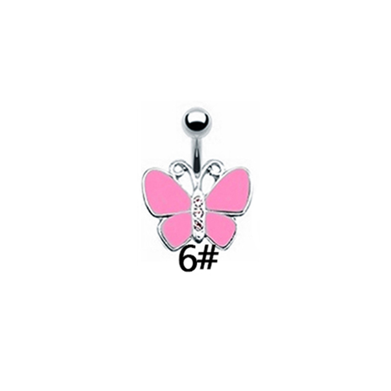 Sexy Shiny Heart Shape Snake Butterfly Stainless Steel Alloy Copper Plating Inlay Zircon White Gold Plated Gold Plated Silver Plated Belly Ring display picture 4