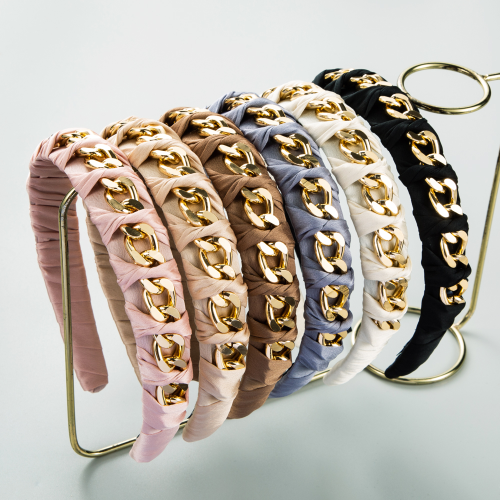 Elegant Simple Style Chains Print Alloy Chain Hair Band display picture 2