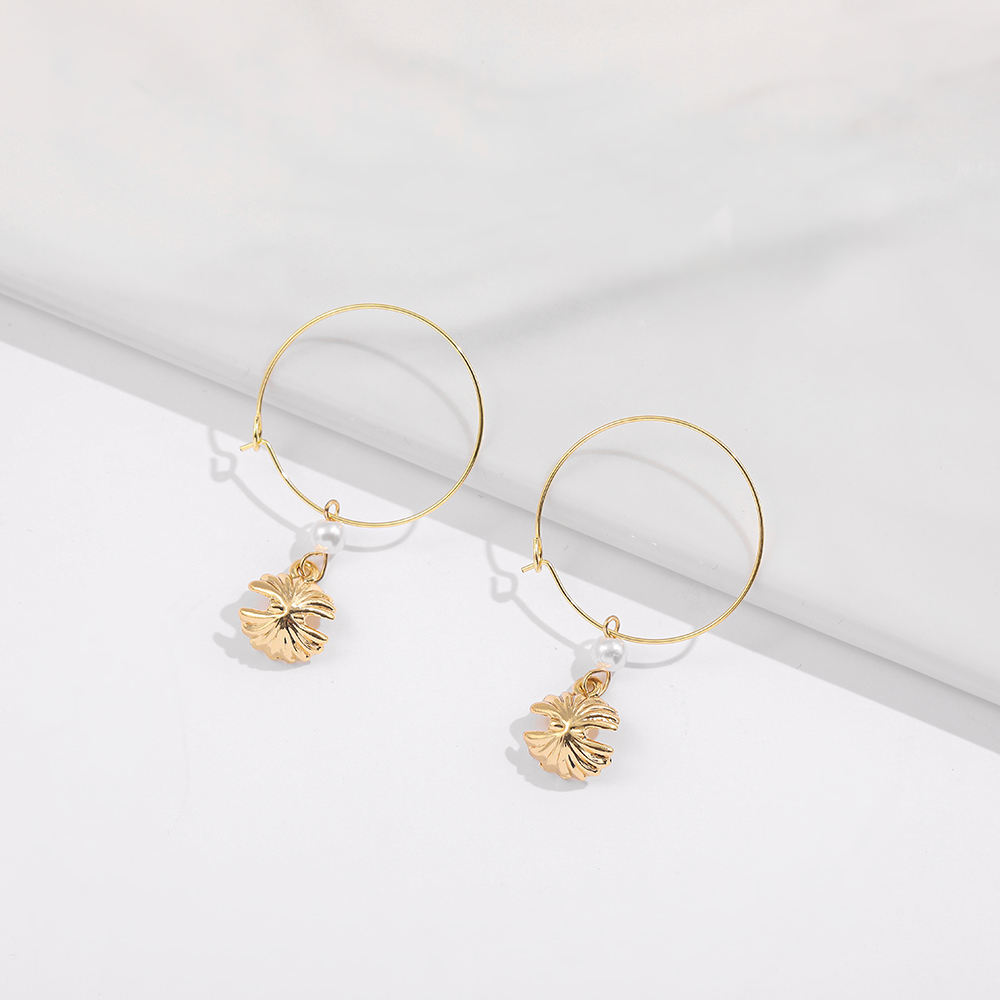 1 Pair Beach Solid Color Alloy Drop Earrings display picture 2