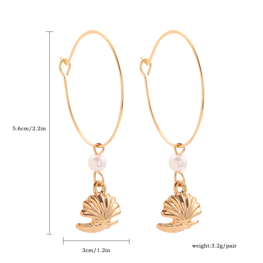 1 Pair Beach Solid Color Alloy Drop Earrings display picture 5