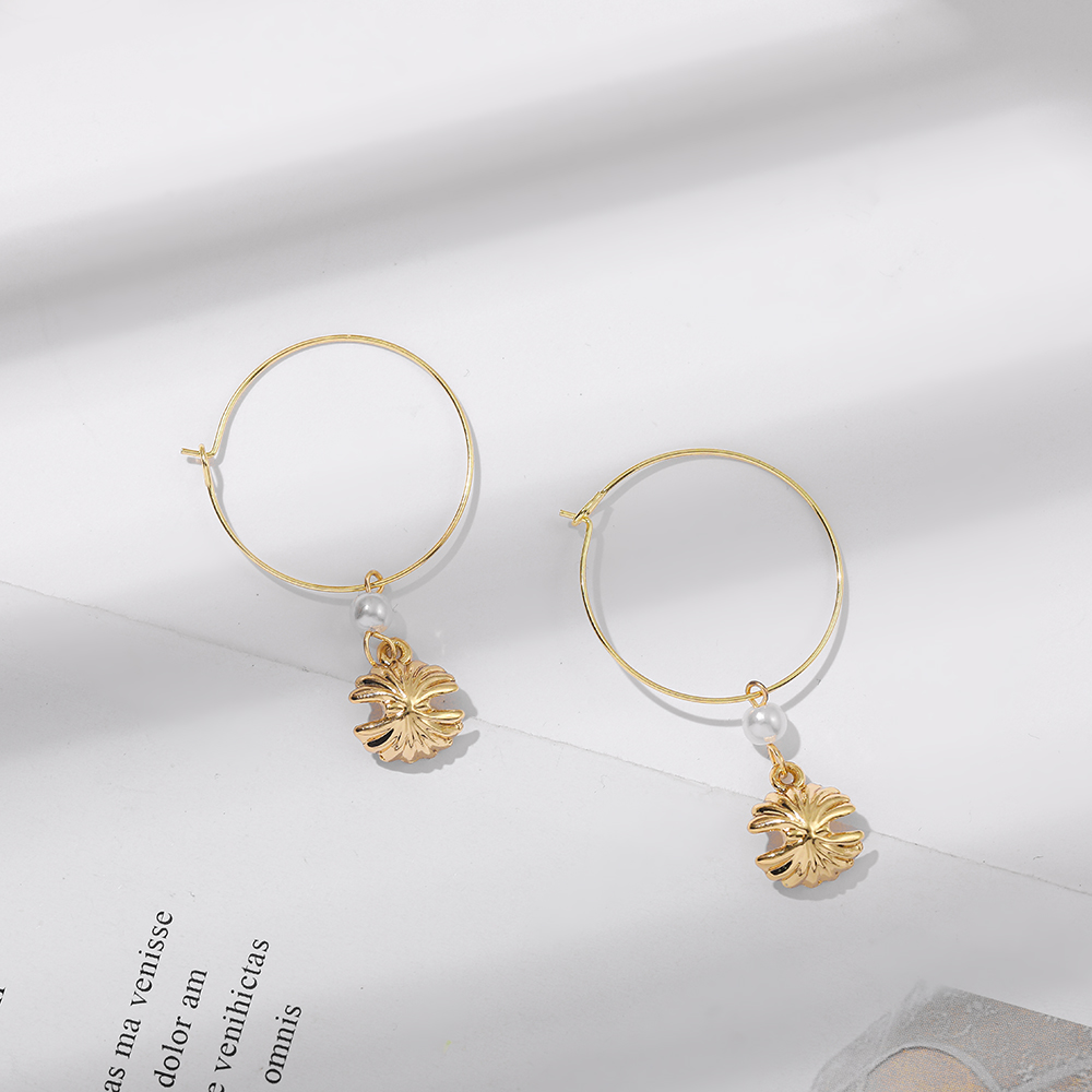1 Pair Beach Solid Color Alloy Drop Earrings display picture 3