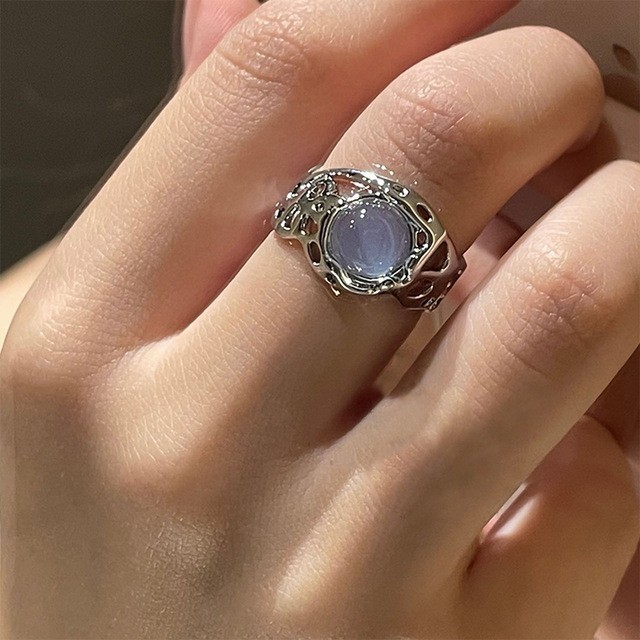Simple Style Shiny Round Square Water Droplets Alloy Irregular Plating Inlay Artificial Gemstones Artificial Crystal Artificial Diamond Gold Plated Silver Plated Women's Open Rings display picture 2