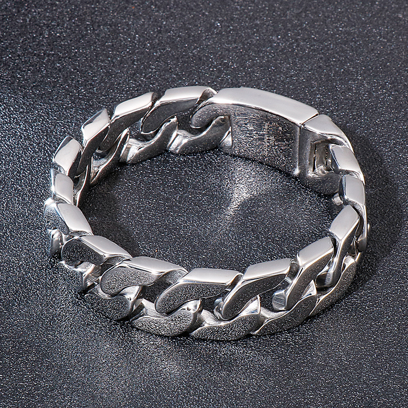 Hip-hop Geometric Titanium Steel Plating Men's Bracelets display picture 3