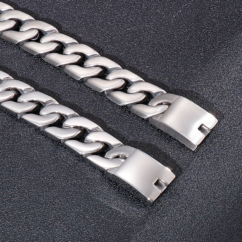 Hip-hop Geometric Titanium Steel Plating Men's Bracelets display picture 4