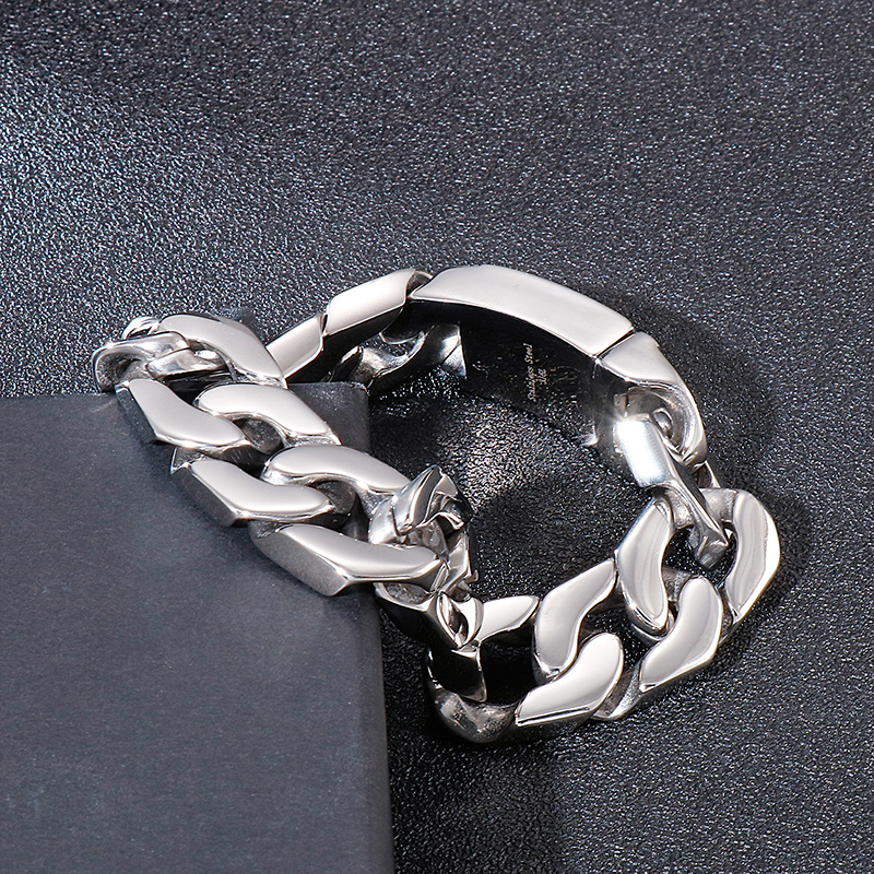 Hip-hop Geometric Titanium Steel Plating Men's Bracelets display picture 5