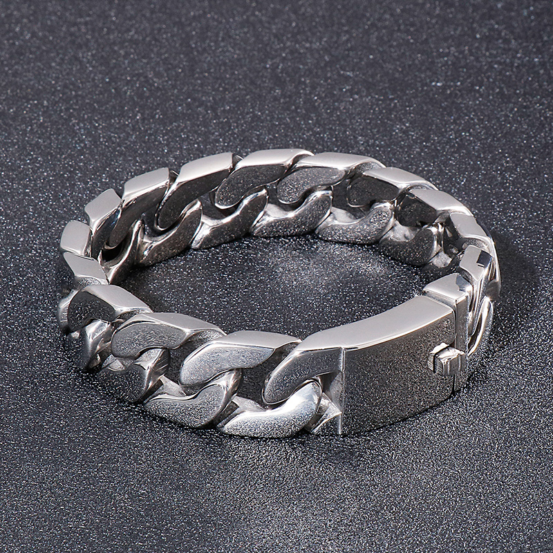 Hip-hop Geometric Titanium Steel Plating Men's Bracelets display picture 6