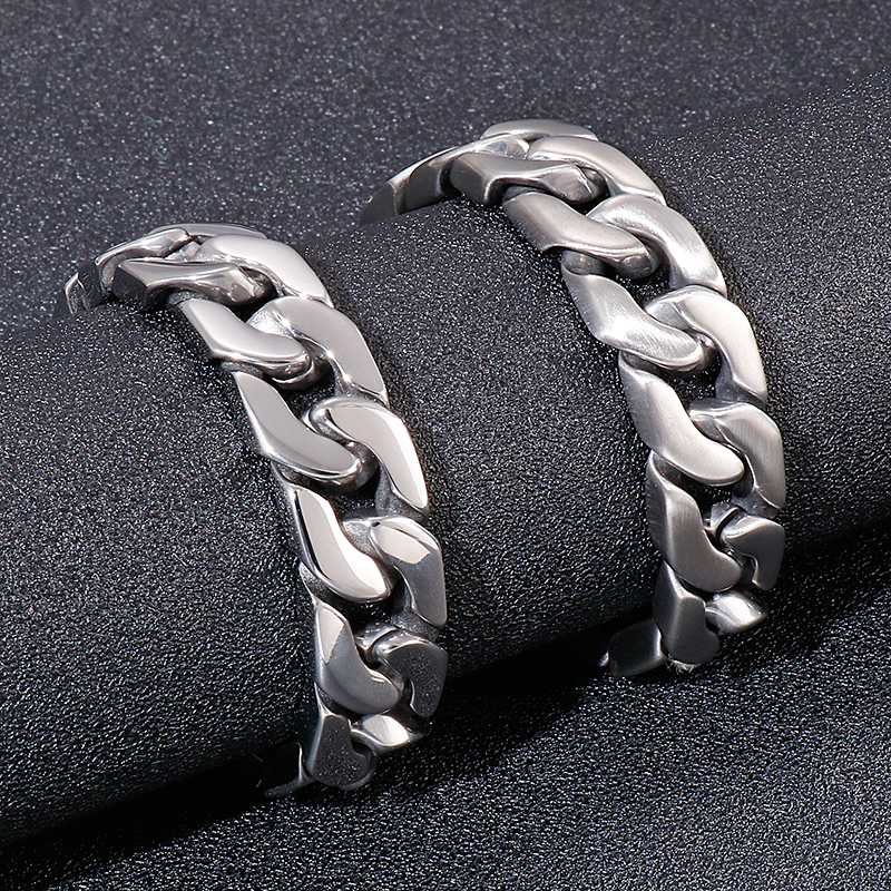 Hip-hop Geometric Titanium Steel Plating Men's Bracelets display picture 10