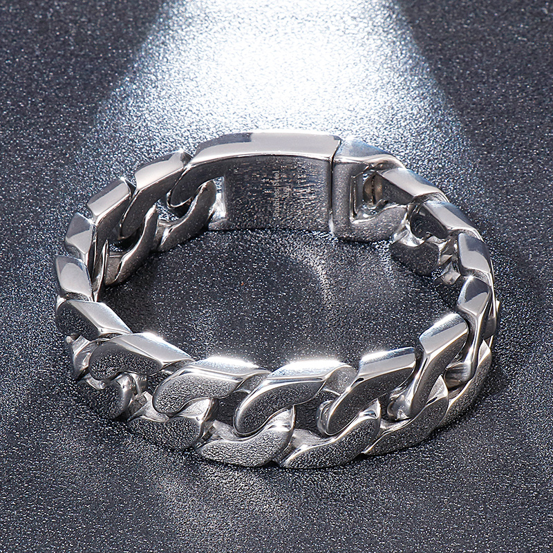 Hip-hop Geometric Titanium Steel Plating Men's Bracelets display picture 11