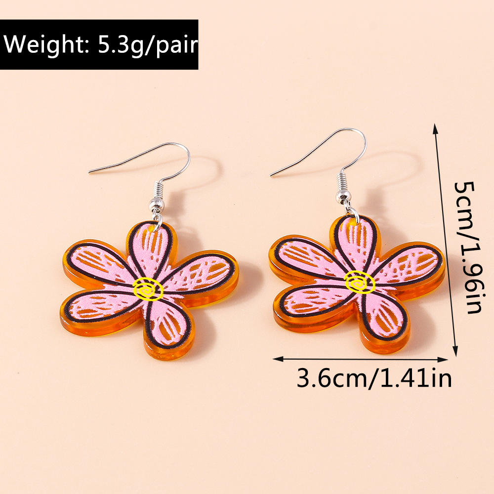 1 Pair Cute Rainbow Heart Shape Butterfly Plastic Zinc Alloy Drop Earrings display picture 4