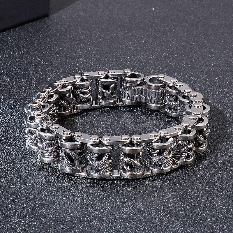 Hip-hop Geometric Titanium Steel Plating Men's Bracelets display picture 5