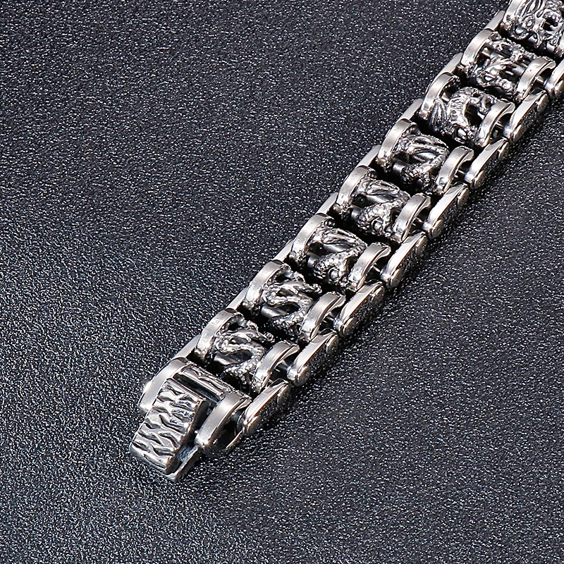 Hip-hop Geometric Titanium Steel Plating Men's Bracelets display picture 4
