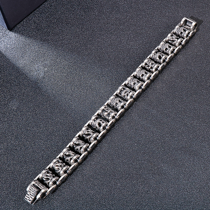 Hip-hop Geometric Titanium Steel Plating Men's Bracelets display picture 10
