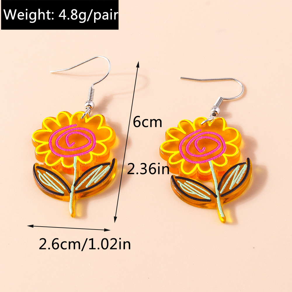 1 Pair Cute Rainbow Heart Shape Butterfly Plastic Zinc Alloy Drop Earrings display picture 5