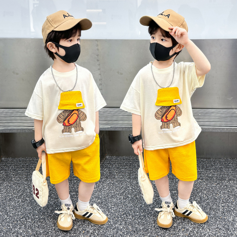 Casual Basic Simple Style Cartoon Printing Cotton Boys Clothing Sets display picture 1