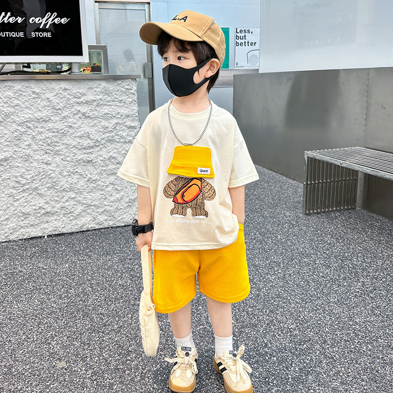 Casual Basic Simple Style Cartoon Printing Cotton Boys Clothing Sets display picture 5
