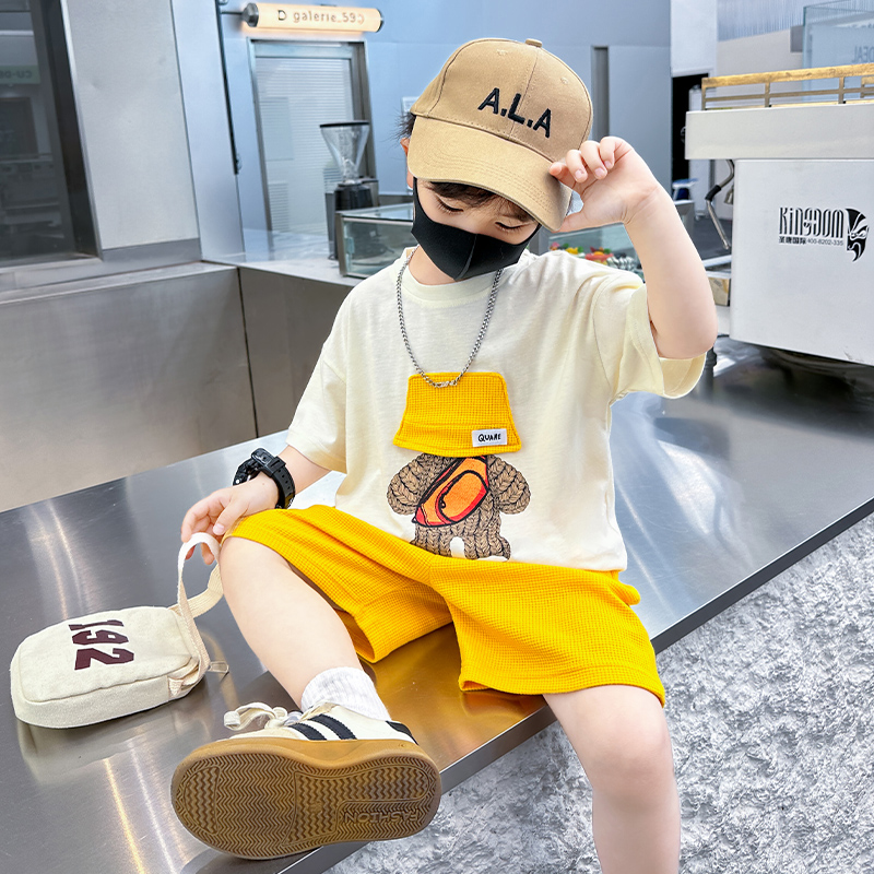 Casual Basic Simple Style Cartoon Printing Cotton Boys Clothing Sets display picture 7