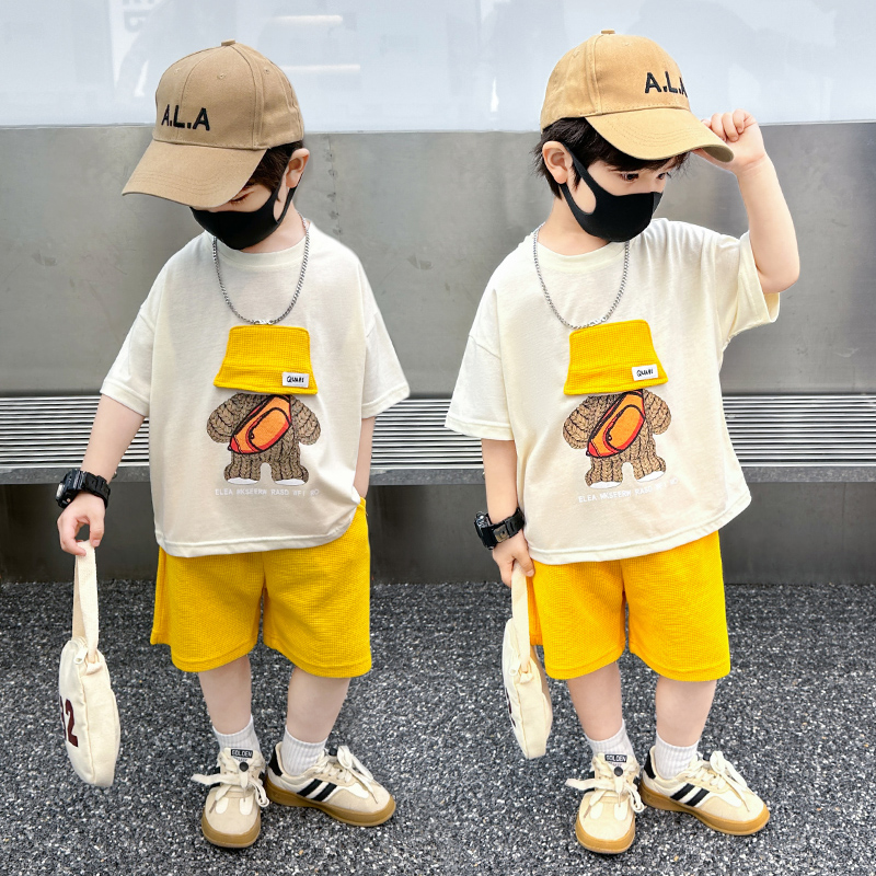 Casual Basic Simple Style Cartoon Printing Cotton Boys Clothing Sets display picture 3
