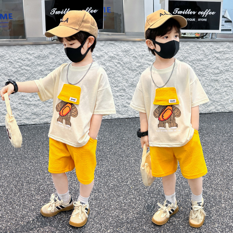Casual Basic Simple Style Cartoon Printing Cotton Boys Clothing Sets display picture 4