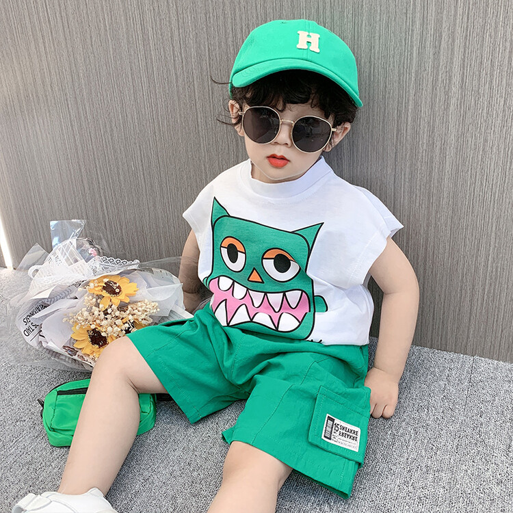 Casual Simple Style Cartoon Printing Cotton Boys Clothing Sets display picture 1