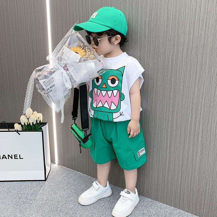 Casual Simple Style Cartoon Printing Cotton Boys Clothing Sets display picture 8