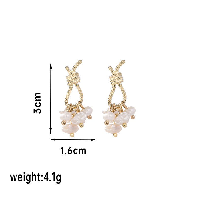 1 Pair Vintage Style Simple Style Star Flower Plating Inlay Copper Freshwater Pearl Zircon 14k Gold Plated 18k Gold Plated Ear Studs display picture 6