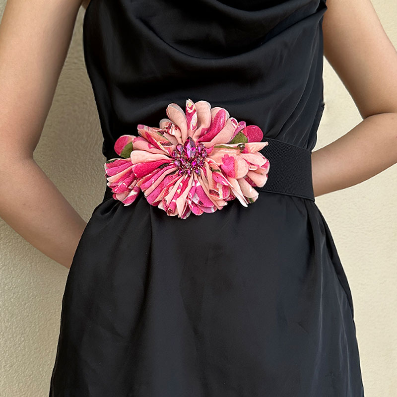 Elegant Streetwear Flower Polyester Women's Woven Belts display picture 7