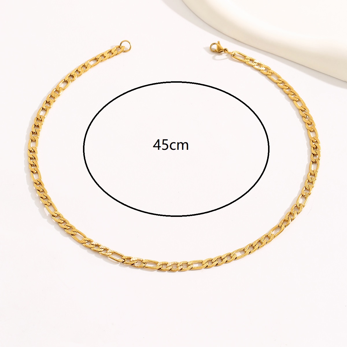 201 Stainless Steel 18K Gold Plated Hip-Hop Rock Punk Plating Solid Color Necklace display picture 1