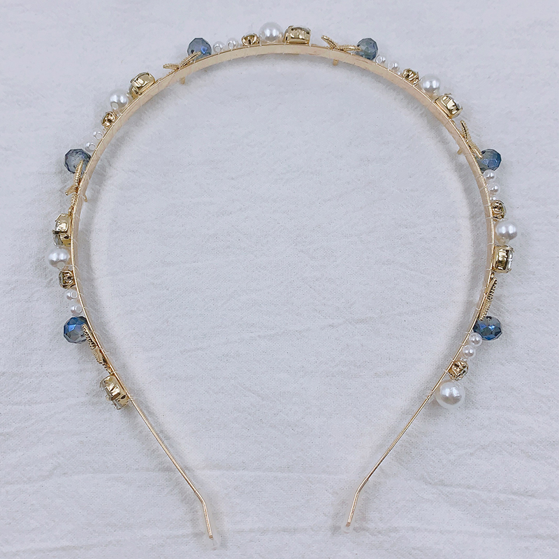 Sweet Simple Style Shell Imitation Pearl Alloy Inlay Artificial Crystal Hair Band display picture 5