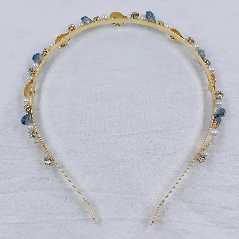 Sweet Simple Style Shell Imitation Pearl Alloy Inlay Artificial Crystal Hair Band display picture 9