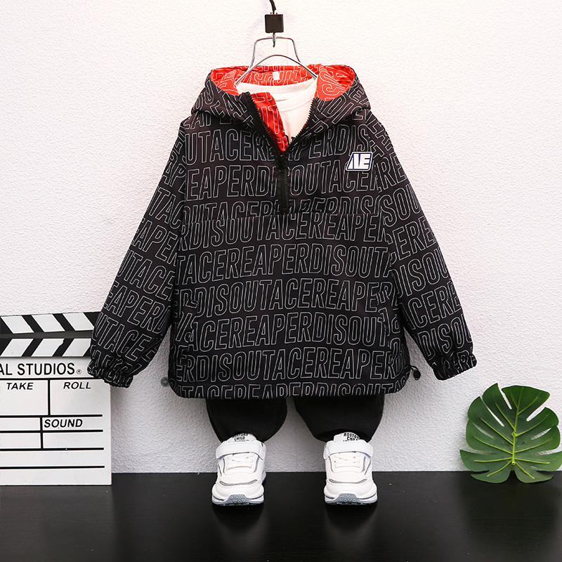 Casual Classic Style Letter Printing Cotton Blend Boys Outerwear display picture 2