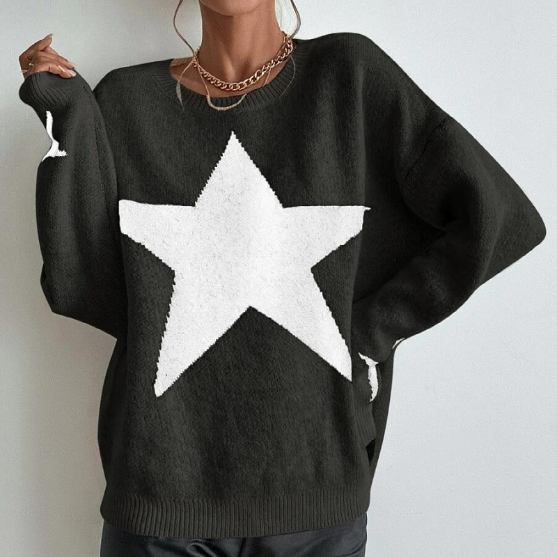 Women's Sweater Long Sleeve Sweaters & Cardigans Casual Star display picture 7