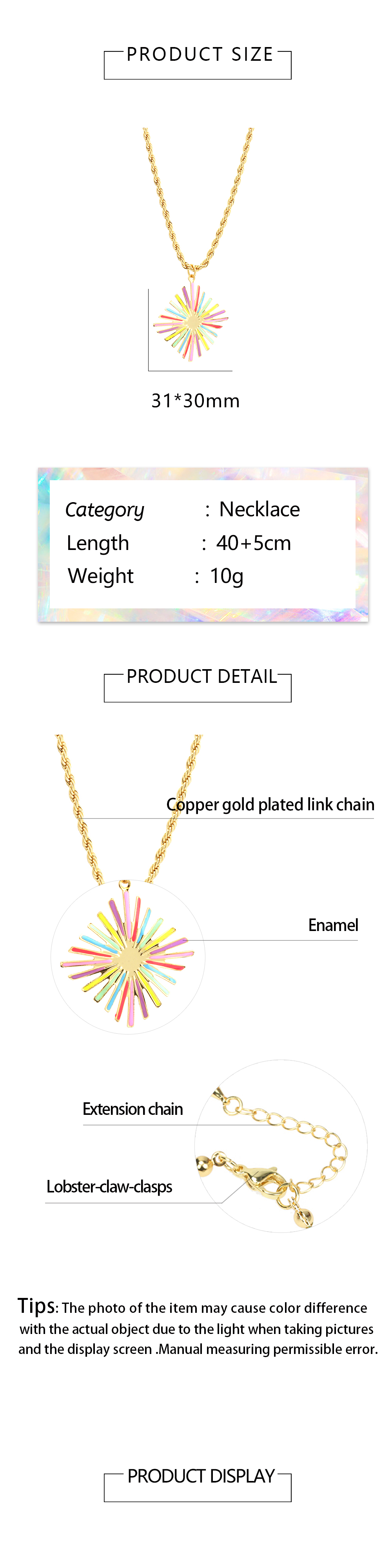Einfacher Stil Künstlerisch Blume Kupfer 18 Karat Vergoldet Halskette Mit Anhänger In Masse display picture 1