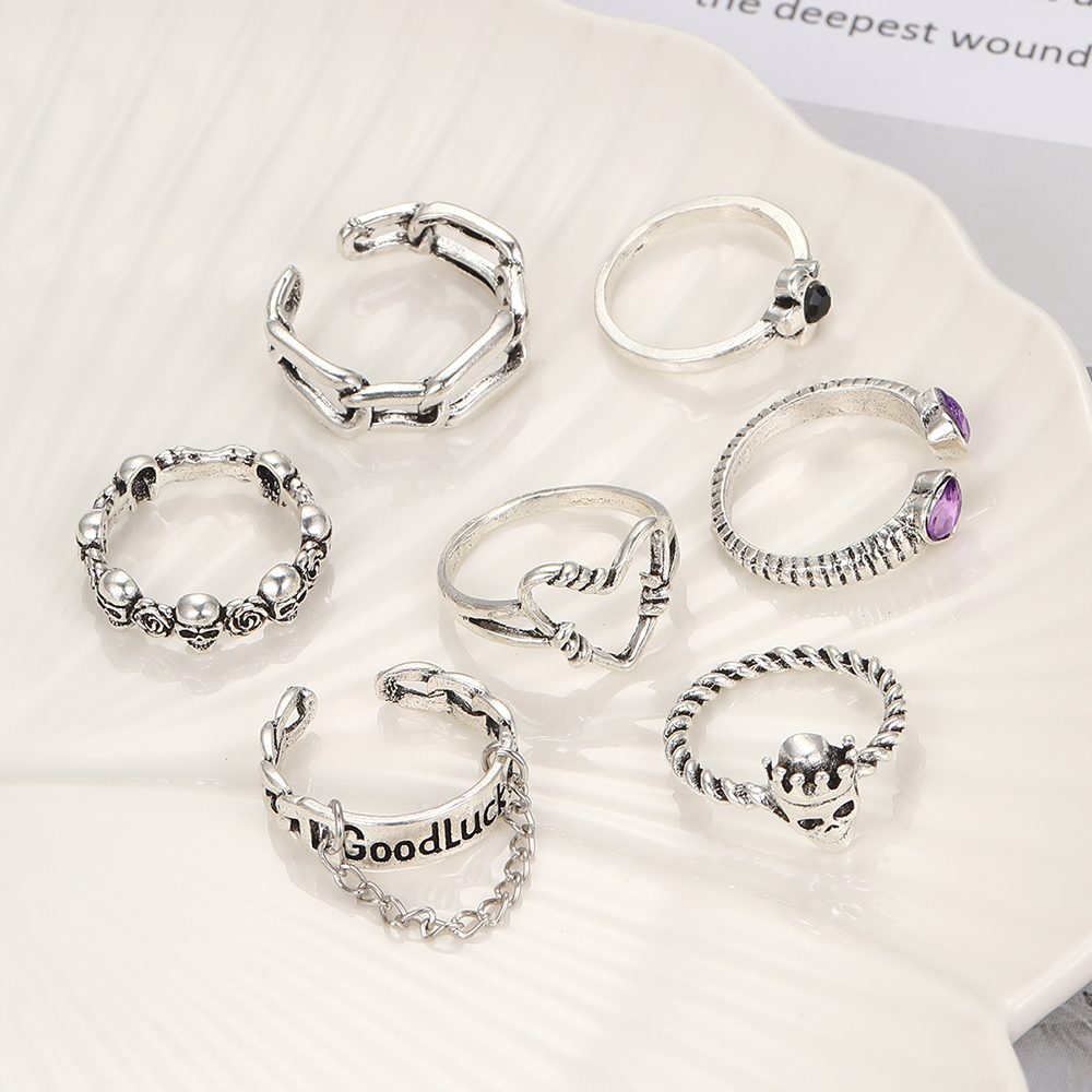 Ig Style Y2k Punk Round Alloy Wholesale Open Rings display picture 3