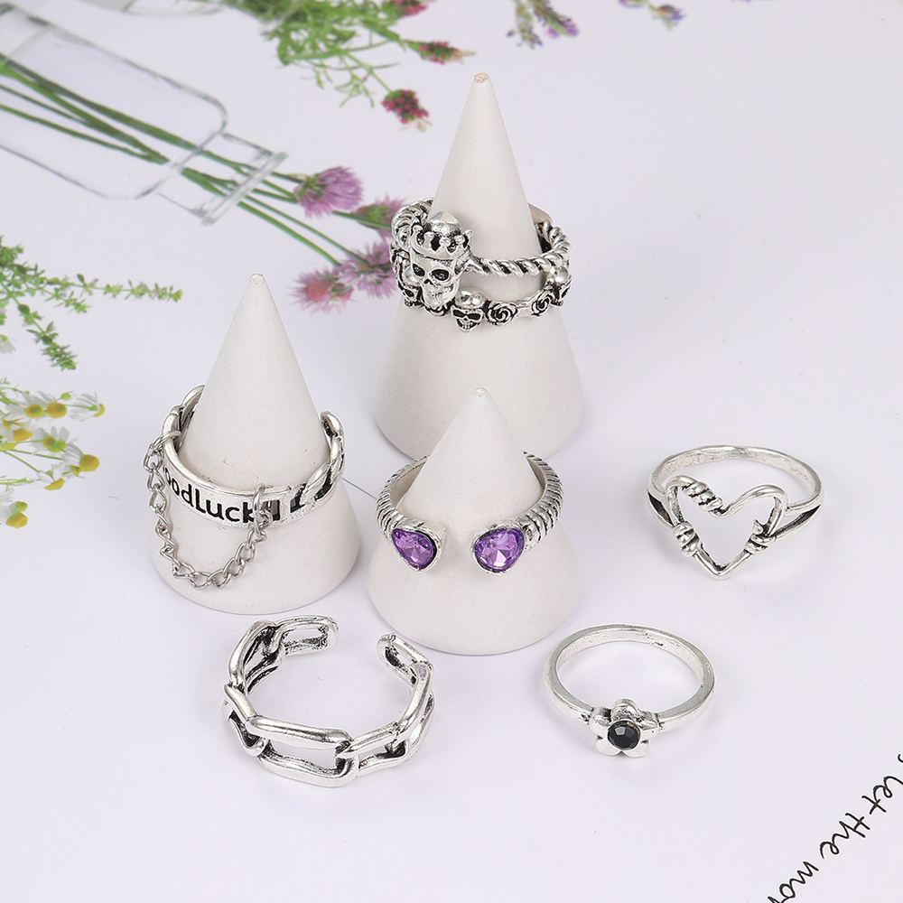 Ig Style Y2k Punk Round Alloy Wholesale Open Rings display picture 2