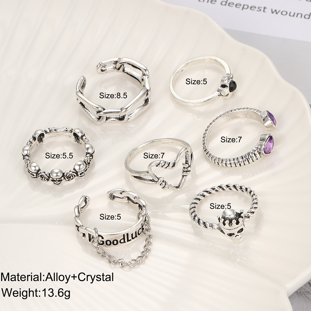 Ig Style Y2k Punk Round Alloy Wholesale Open Rings display picture 8