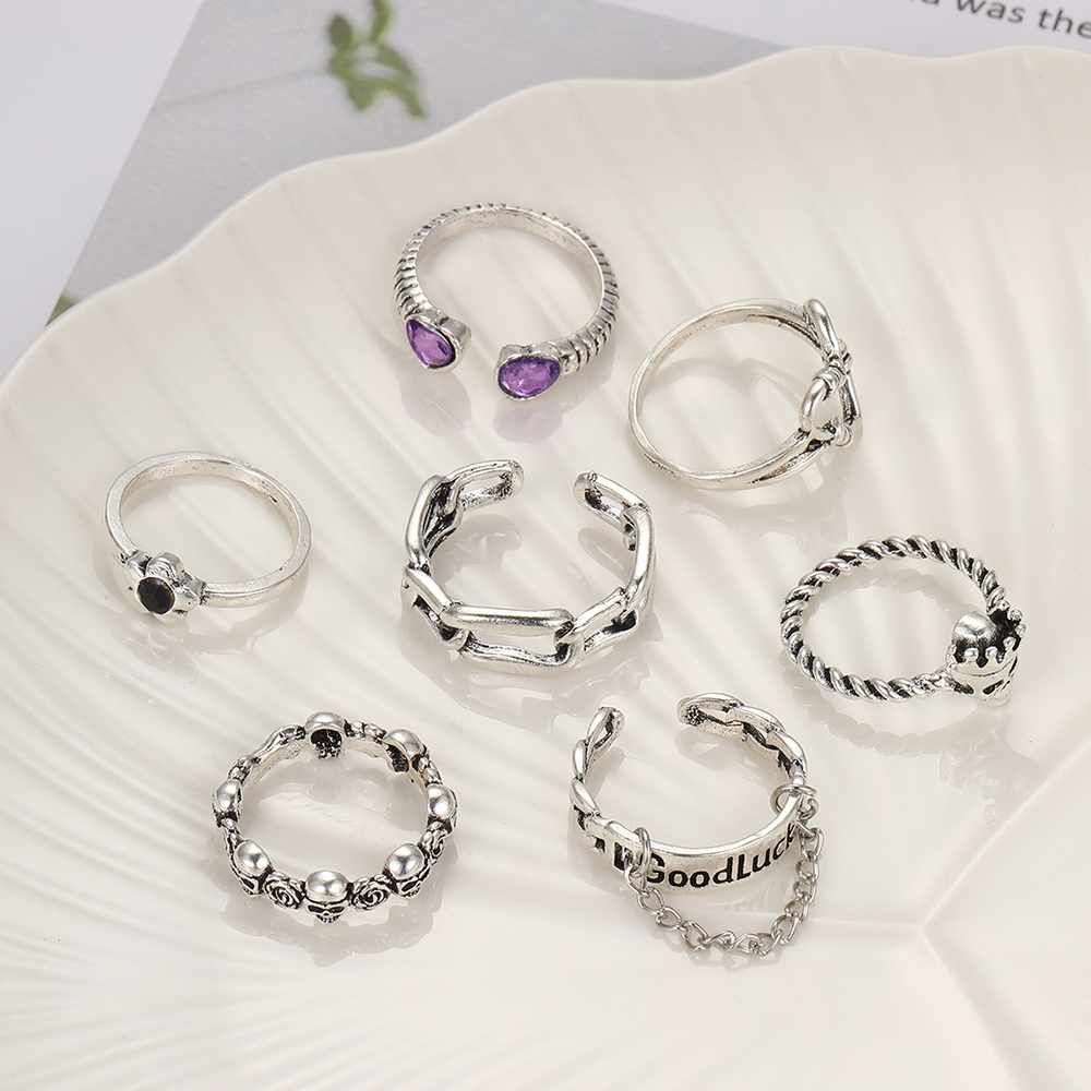 Ig Style Y2k Punk Round Alloy Wholesale Open Rings display picture 5