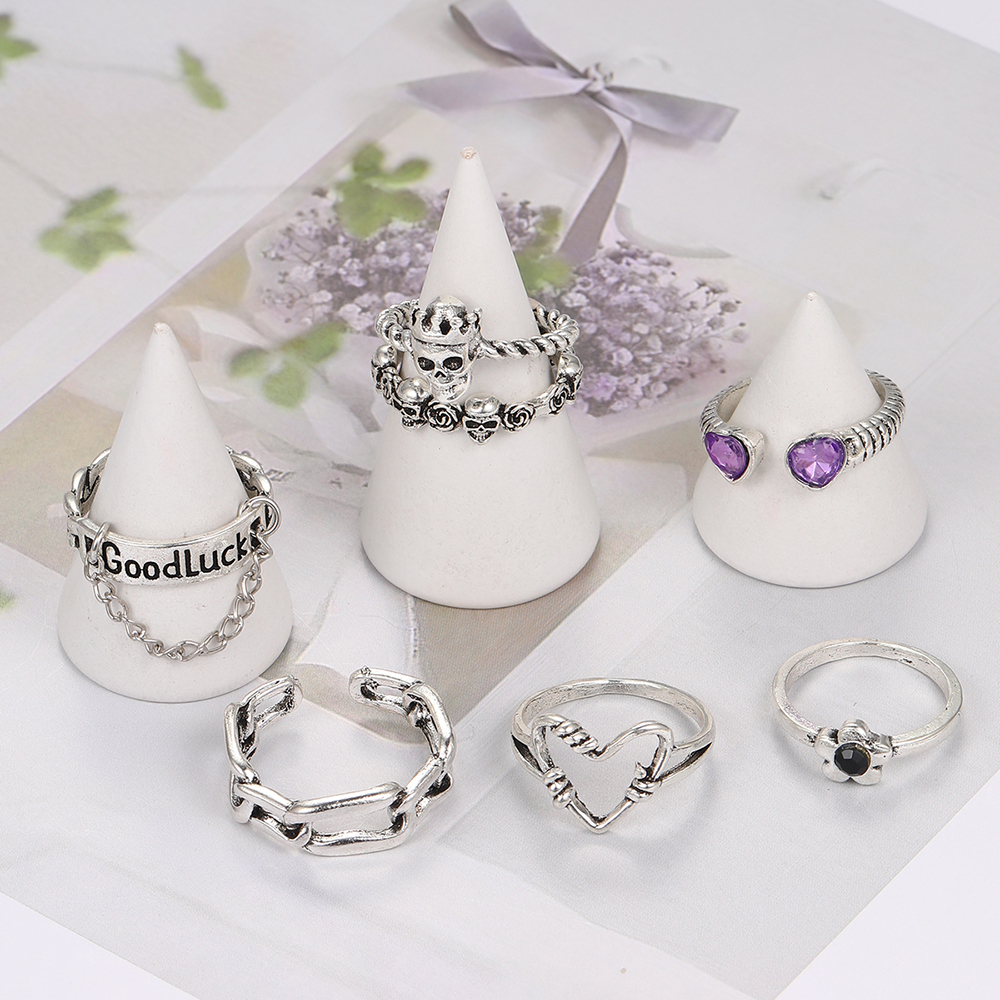 Ig Style Y2k Punk Round Alloy Wholesale Open Rings display picture 9