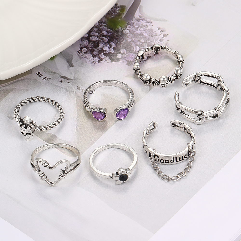 Ig Style Y2k Punk Round Alloy Wholesale Open Rings display picture 10